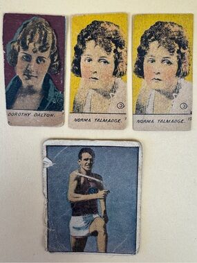 Vintage 1920s W512 Strip Card Lot Norma Talmadge + 1951 Berk Ross Mel Patton